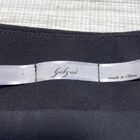 Gibson Blazer Jacket Zip Front Black Layered Size Large - Picture 10 of 11